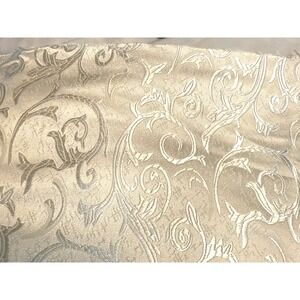 Vintage Elegant Ivory Brocade 2.4 yards Fabric High Sheen Ornate 36"wide glimmer